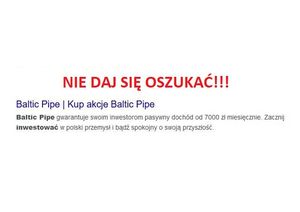Chciał zainwestować w Baltic Pipe- stracił pieniądze. Dolnośląscy policjanci ostrzegają!