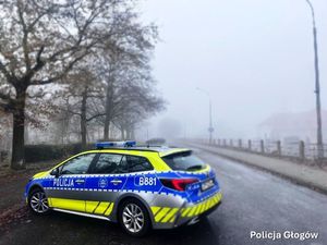 Mgła w powiecie głogowskim – Policja apeluje o ostrożność