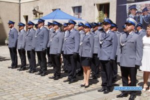 świeto policji 2019 - szyk policjntów gotowych do uroczystości