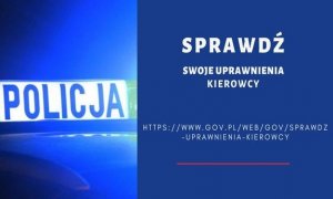 Kierowco sprawdź uprawnienia  na stronie gov.pl