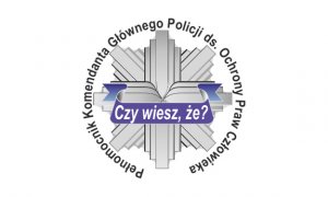 Gwiazda policyjna w tle napis czy wiesz, że?